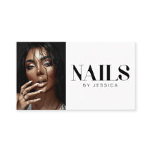 Zwart Witte Stijlvolle Typografie Foto Nagels