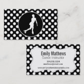 Zwart-witte stippen; Schaatsen op het ijs Visitekaartje (Voorkant / Achterkant)