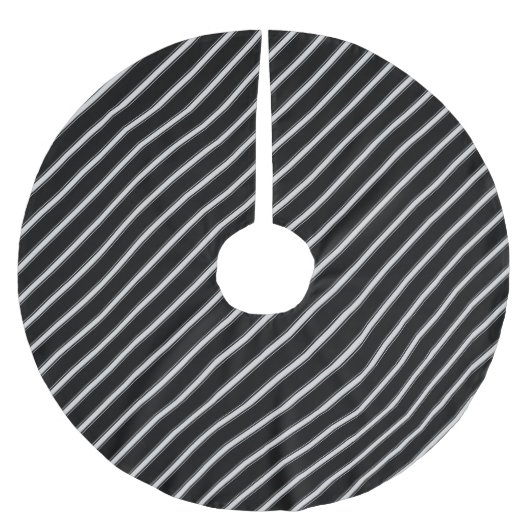 Zwart-witte streep - kerstboomrokken kerstboom rok (Voorkant)