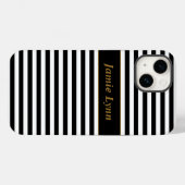 Zwart-witte strepen Case-Mate iPhone case (Achterkant (horizontaal))