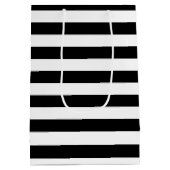 Zwart, witte strepen Geslacht Bak en Stropdas Medium Cadeauzakje (Achterkant)