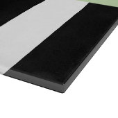 Zwart-witte strepen, Gestreept, Lijnen, Jouw naam Snijplank (Hoek)