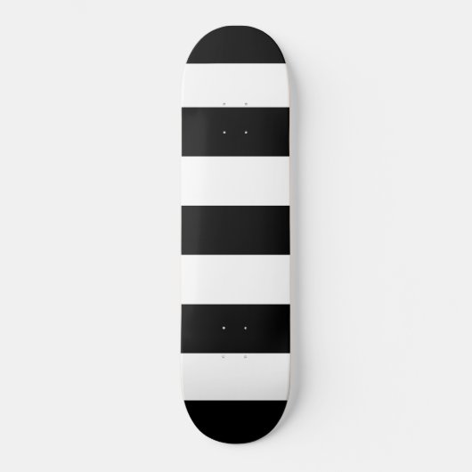 Zwart-witte strepen, gestreept patroon, lijnen skateboard (Voorkant)