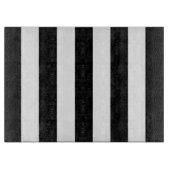 Zwart-witte strepen, gestreept patroon, lijnen snijplank (Voorkant)