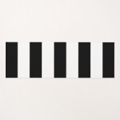 Zwart-witte strepen, gestreept patroon, lijnen yogamat (Voorkant (horizontaal))