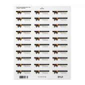 Zwart witte strepen Halloween bruiloft Etiket (Full Sheet)