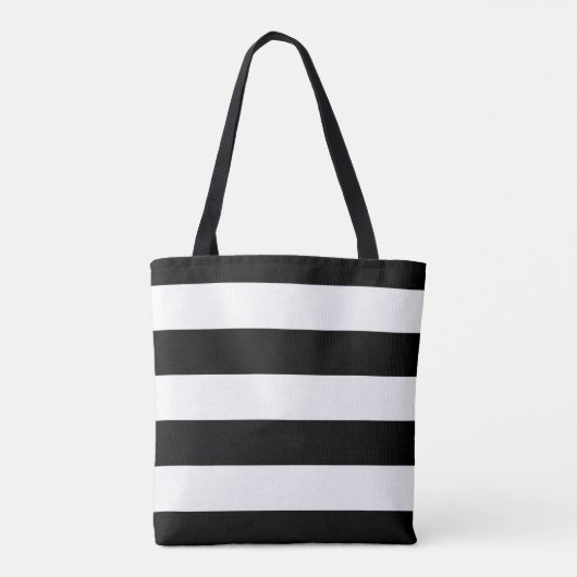 Zwart-witte strepen met Gold Foil hart Tote Bag (Achterkant)