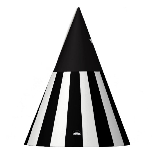 Zwart-witte strepen Monogram Referee Party Pet Feesthoedjes (Links)