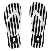Zwart witte strepen Monogram Referree Teenslippers (Voetbed)