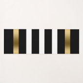 Zwart-witte strepen patroon goudaccenten in bad yogamat (Voorkant (horizontaal))