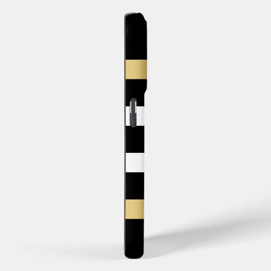 Zwart-witte strepen patroon gouden accenten Case-Mate iPhone case (Achterkant / Rechts)