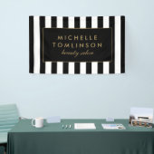Zwart-witte strepen Salon Banner (Beurs)