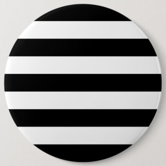 Zwart-witte strepen stijlvol ronde button 6,0 cm