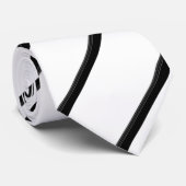 Zwart witte strepen stropdas (Opgerold)