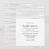 Zwart-witte strepen Vrijgezellenfeest Kaart (Voorkant / Achterkant)