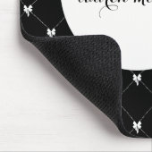 Zwart & Witte Strik Monogram Muismat (Hoek)