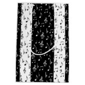 Zwart-witte strips Gift Bag 2 Medium Cadeauzakje (Achterkant)