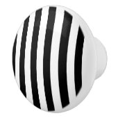 Zwart-witte stripte keramische knop (Rechts)