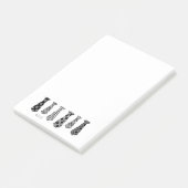 Zwart-witte Stropdas Kantoor Werk Him Boss Mode Post-it® Notes (Schuin)