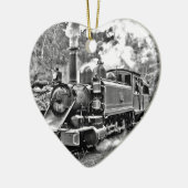 Zwart-witte stuurmachinemotor keramisch ornament (Links)