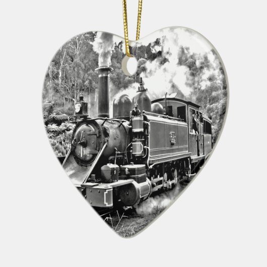 Zwart-witte stuurmachinemotor keramisch ornament (Links)