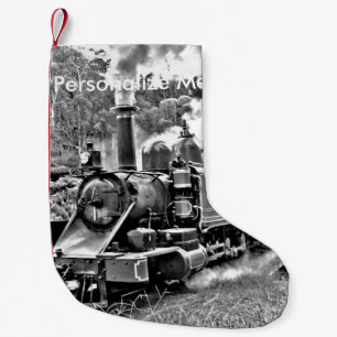 Zwart-witte  stuurmachinemotor kleine kerstsok