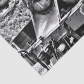 Zwart-witte  stuurmachinemotor tissuepapier (Detail)