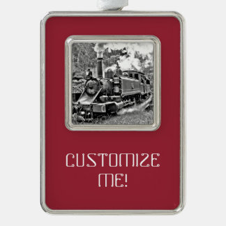 Zwart-witte stuurmachinemotor verzilverd kader ornament