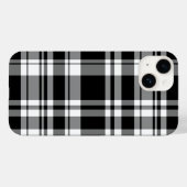Zwart-witte tartan gele Hoesje-Amerikaanse iPhone  Case-Mate iPhone Case (Achterkant (horizontaal))