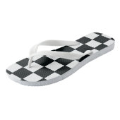 Zwart-witte teenslippers (Schuin)