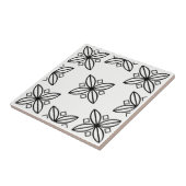 Zwart-witte tegel tegeltje (Zijkant)
