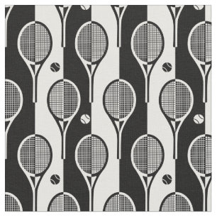 Zwart-witte tennisrackets XL Stof