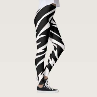 Zwart Witte Tijger Broek - Dierenprint Yoga Leggings