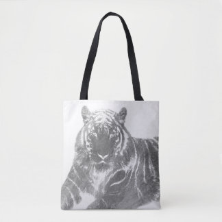 Zwart-Witte Tijger Draagtas