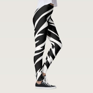 Zwart Witte Tijger Leggings - Dierenprint Yoga Bro