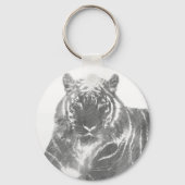 Zwart-Witte Tijger Sleutelhanger (Achterkant)