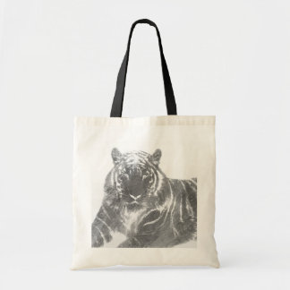 Zwart-Witte Tijger Tote Bag