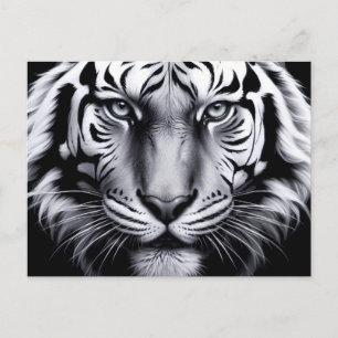 Zwart-witte tijger (update) briefkaart