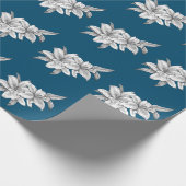 Zwart-witte tijgerlelie cadeaupapier (Hoek)