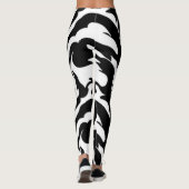 Zwart-witte tijgerstrips leggings (Achterkant)
