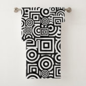 Zwart-witte tinten bad handdoek (Insitu)