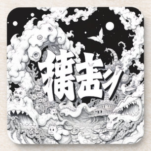Zwart & Witte Tokyo Bier Onderzetter