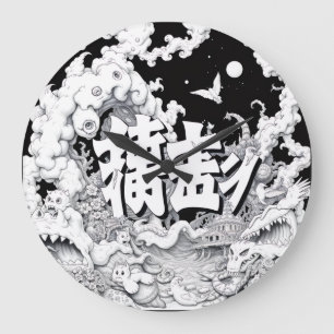 Zwart & Witte Tokyo Grote Klok