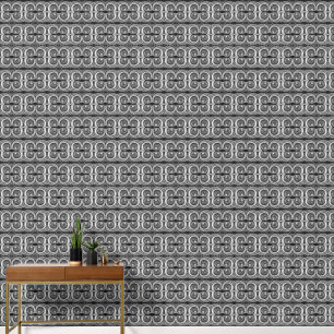 Zwart-witte trap klein behang
