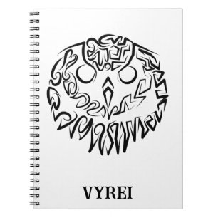 Zwart-witte tribaal notitieboek