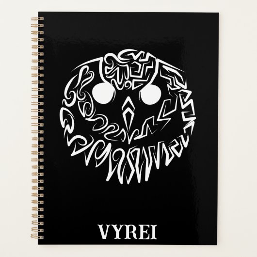 Zwart-witte tribaal planner (Voorkant)