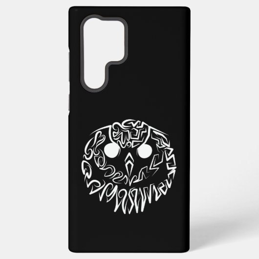 Zwart-witte tribaal samsung galaxy hoesje (Achterkant)