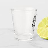 Zwart-witte tribaal shot glas (Links)