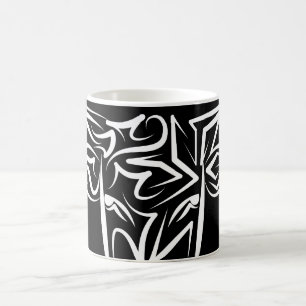 Zwart-witte tribale bull / Ox Koffiemok