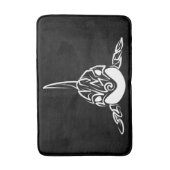 Zwart-witte tribale orca badmat (Voorkant Verticaal)